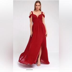 Lulu's Red Maxi Dress